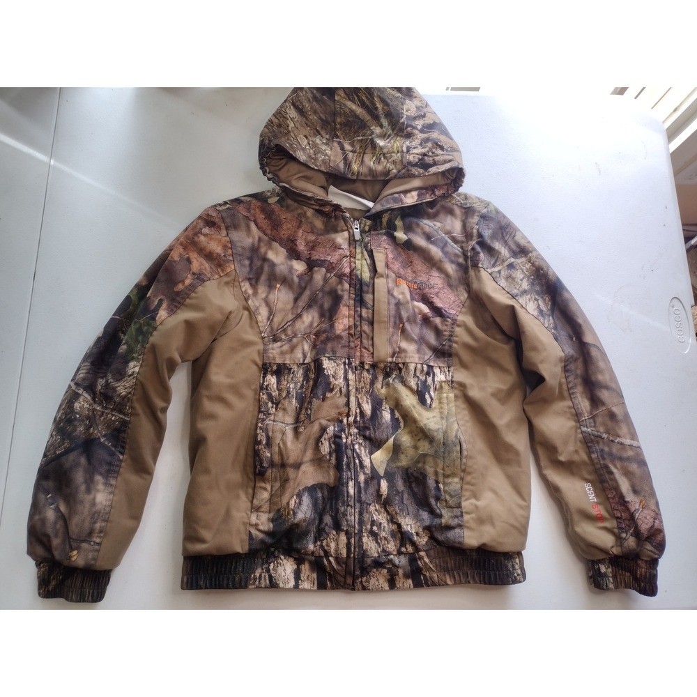 Rustic Ridge Kids Camo Hunting Jacket Scent Stop Hooded Bomber Coat Medium M‎